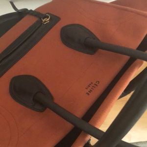 Celine bag orange and black